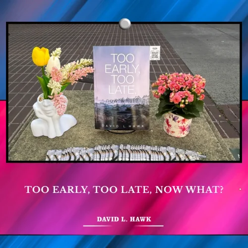 Where Stories Meet the World Through Too Early, Too Late, Now What? by David L. Hawk