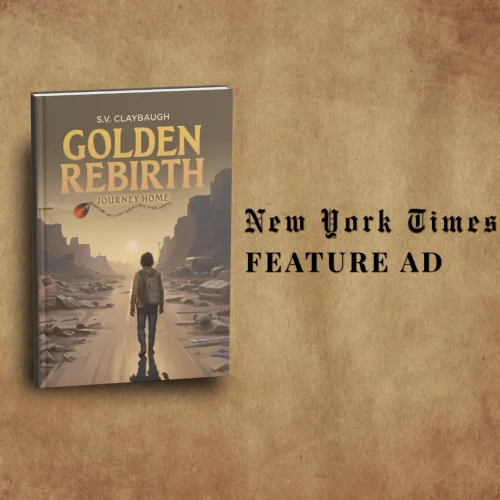Golden Rebirth: Journey Home by Scarlett V. Claybaugh Was on the Full Page of The New York Times Ad