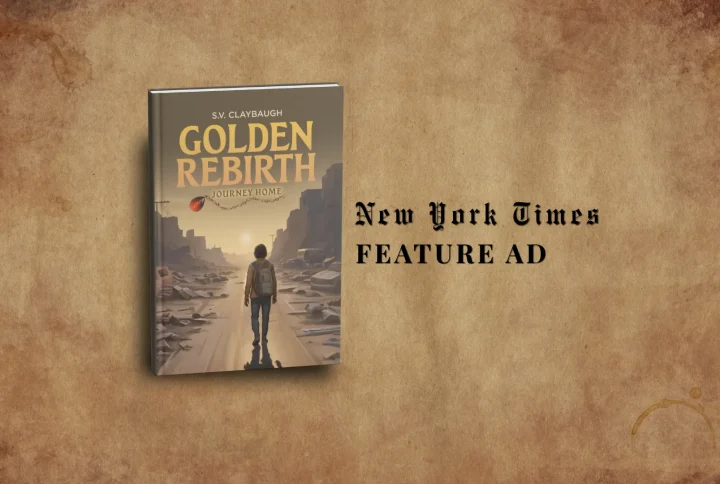 Golden Rebirth: Journey Home by Scarlett V. Claybaugh Was on the Full Page of The New York Times Ad